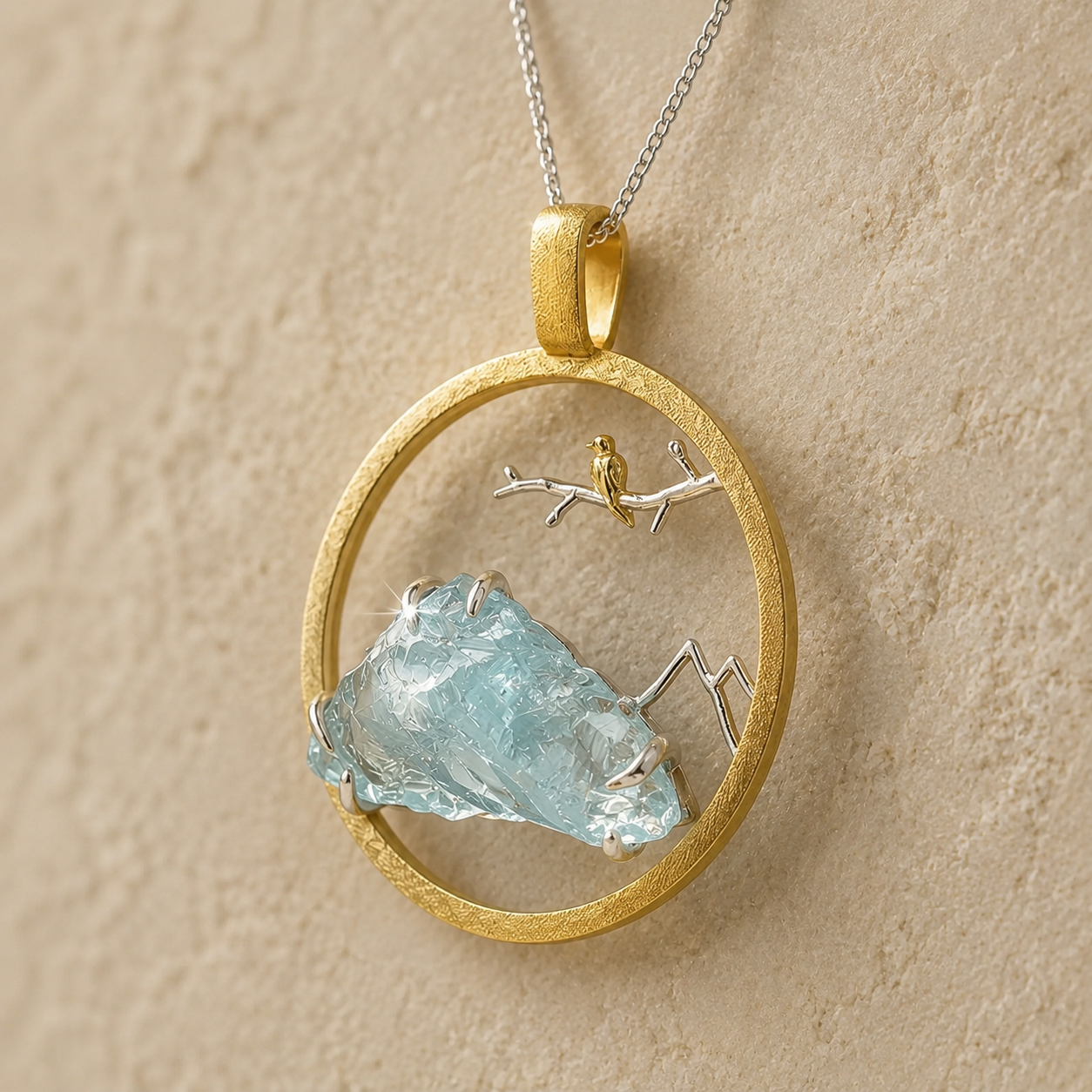 Aquamarine Mountain Reverie Necklace