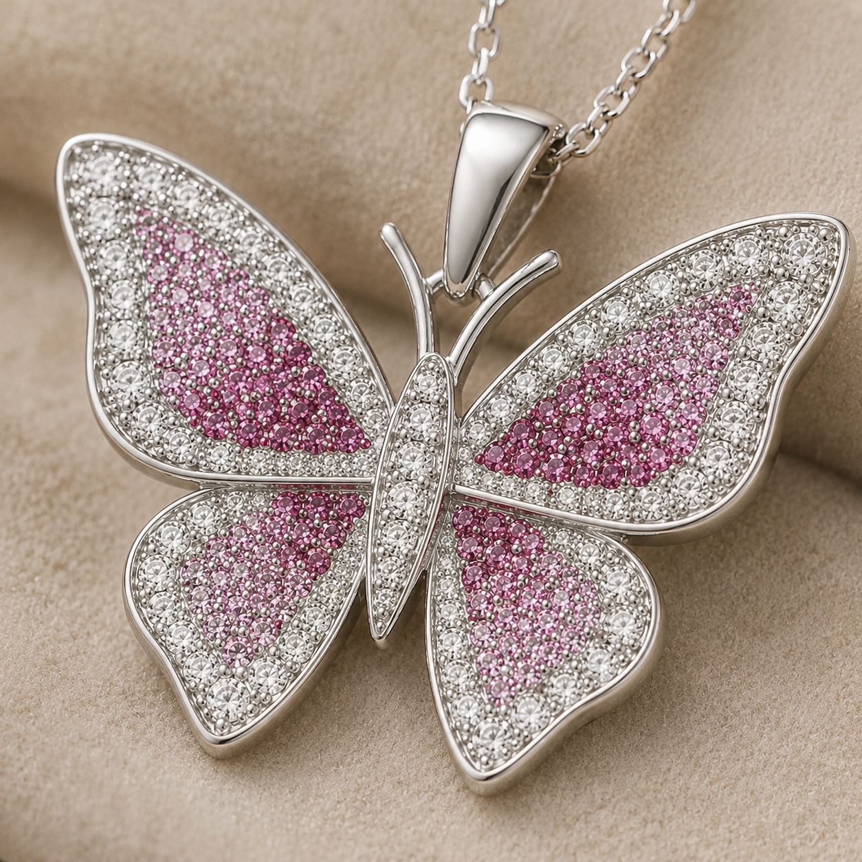 Blush Butterfly Necklace