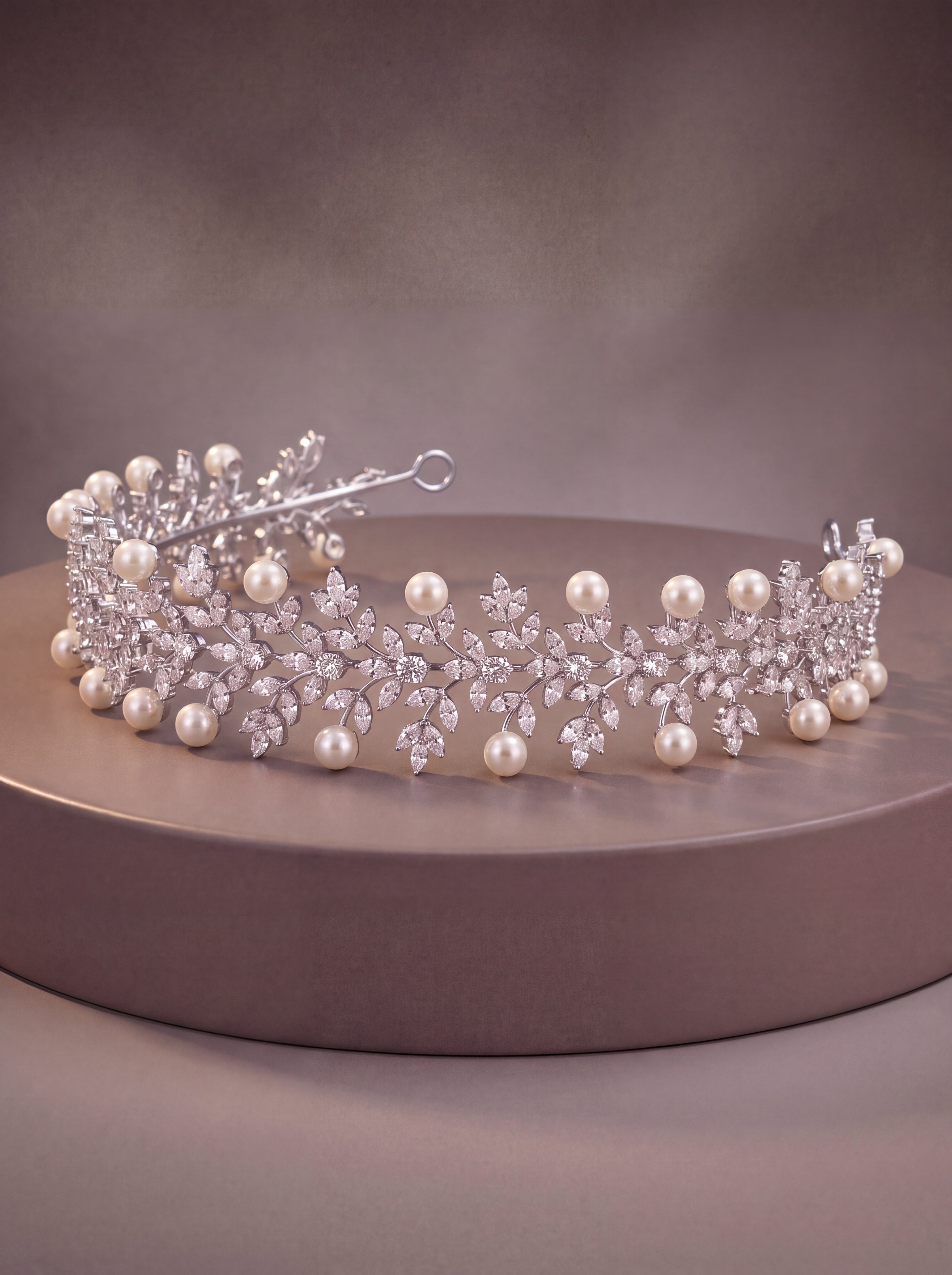 Titania Pearl Leaf Crown