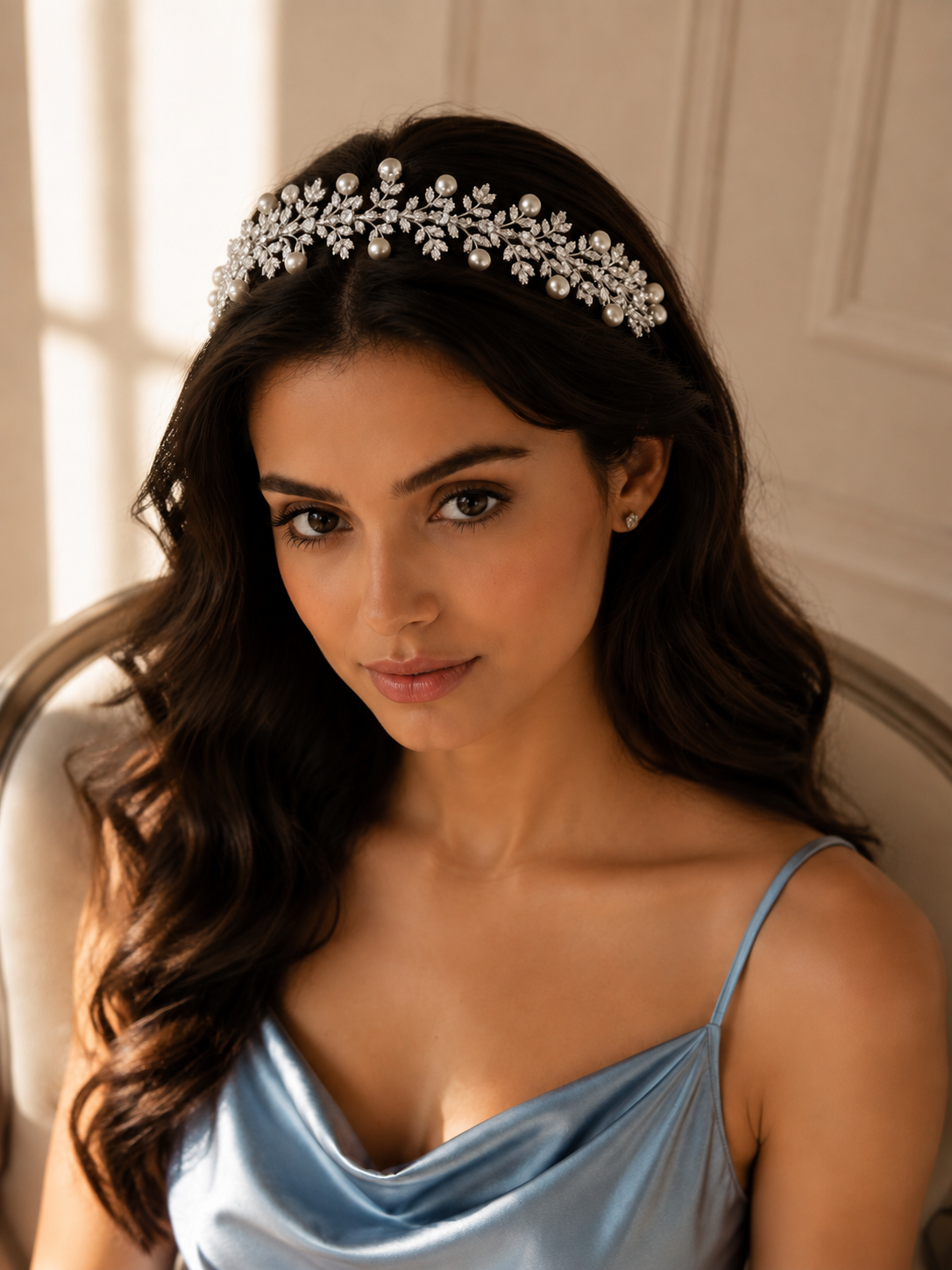 Titania Pearl Leaf Crown