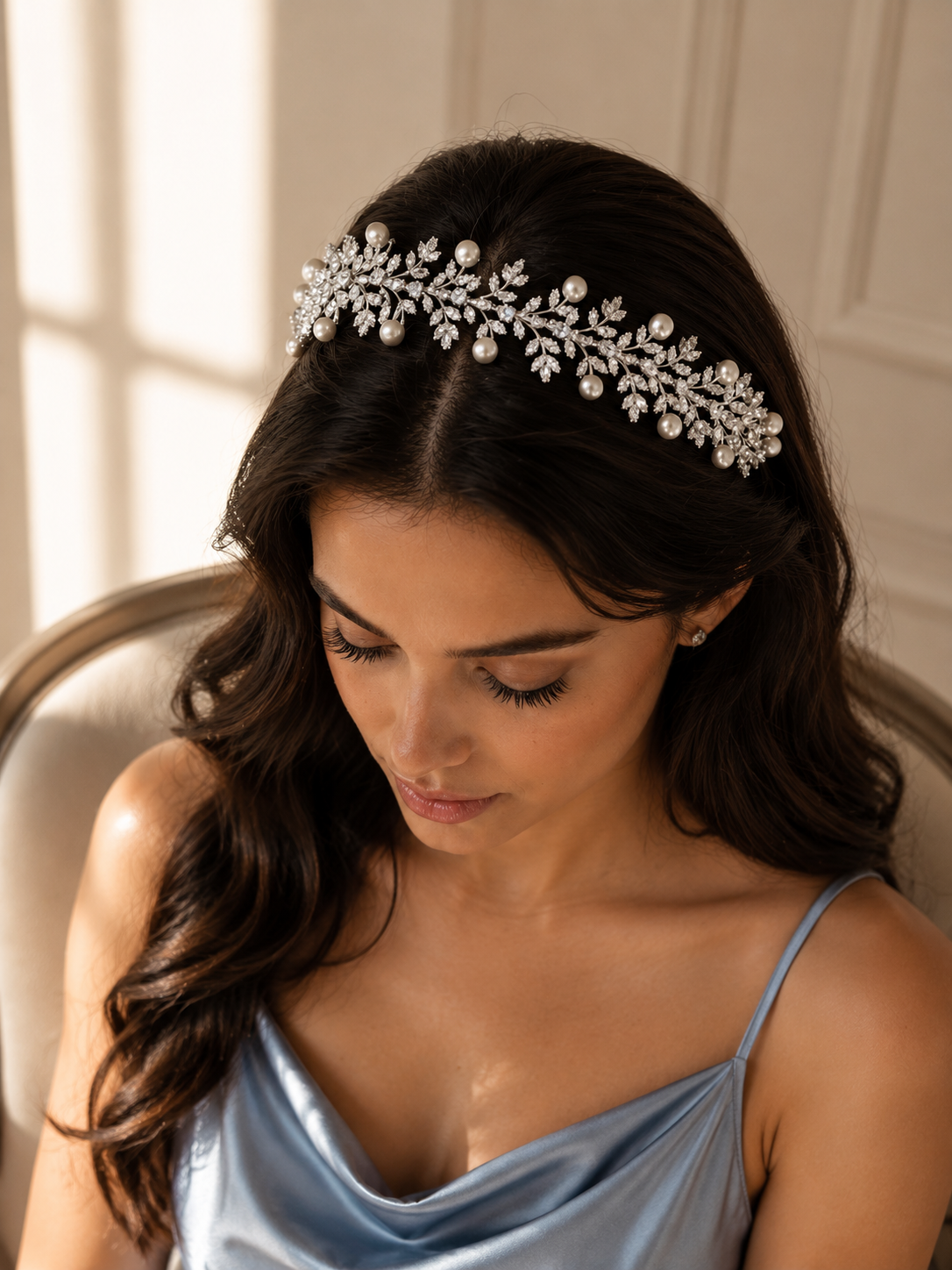 Titania Pearl Leaf Crown