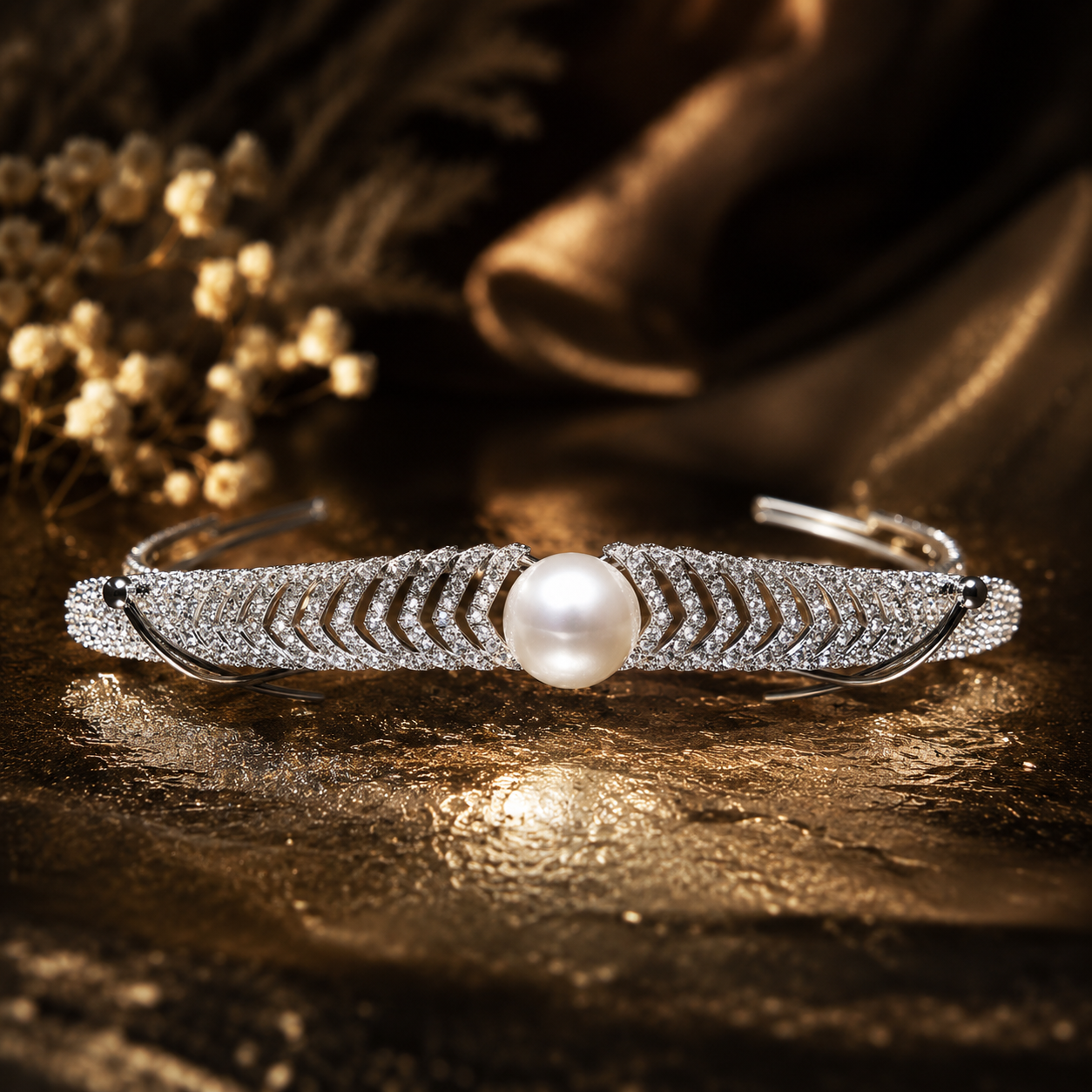 Pearl Bridal Tiara Crown